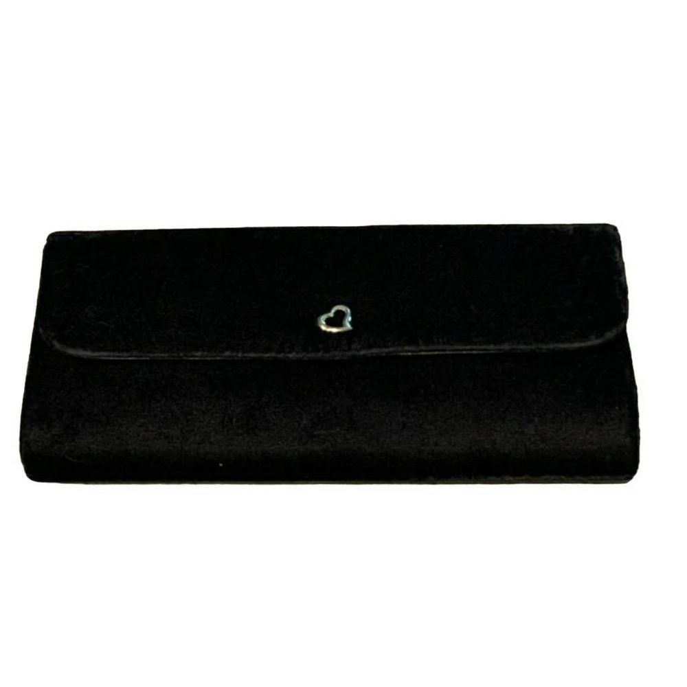 Victoria's Secret Black Velvet Suade Evening Clutch 9.75" L, 1" D, 4.25" H